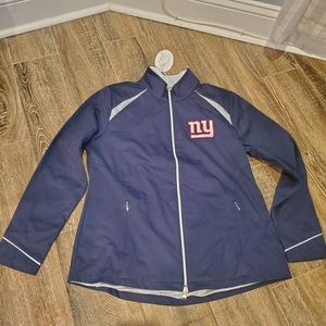 New York Giants jacket.